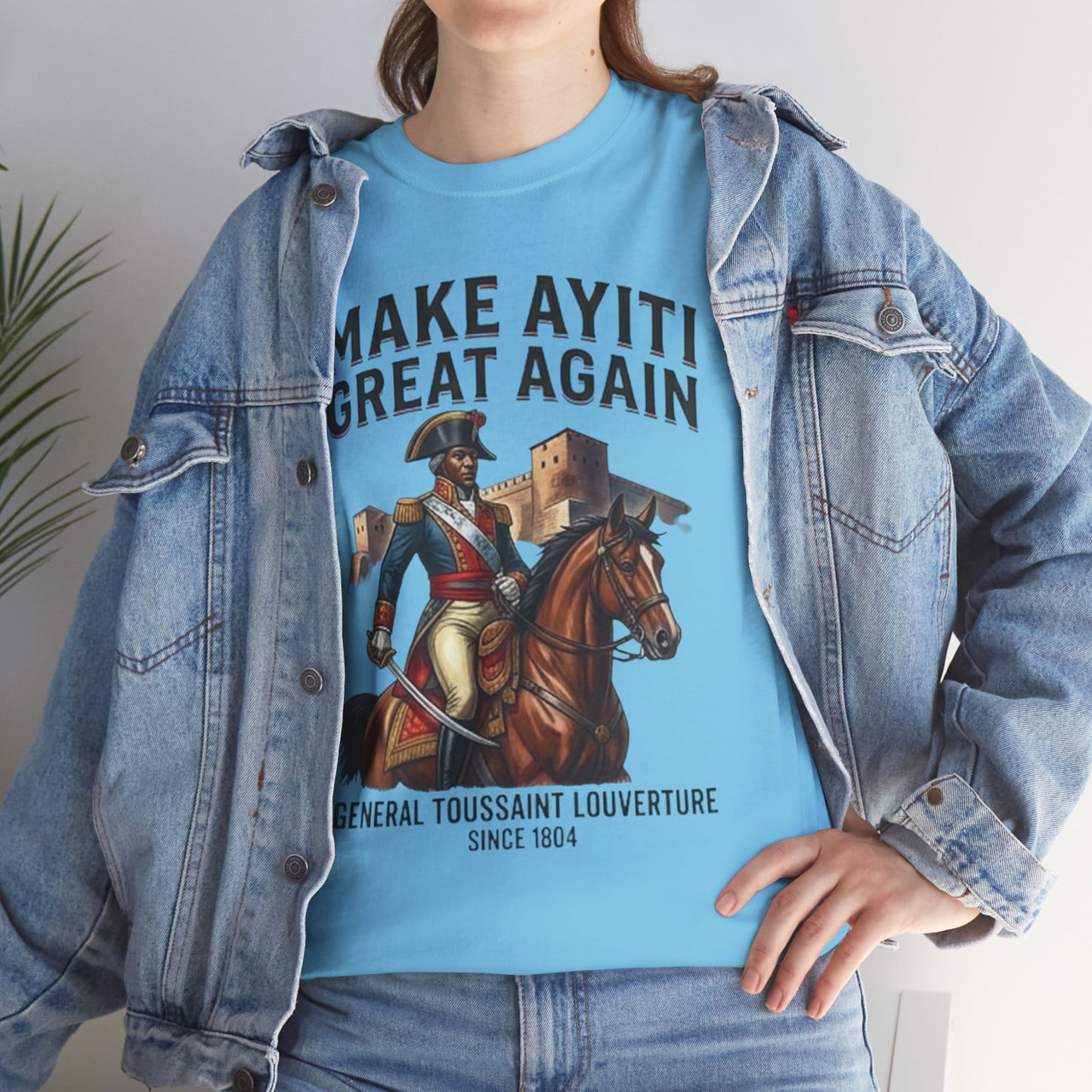 Make Ayiti Great Again T-Shirt | Toussaint Louverture Horse Illustration