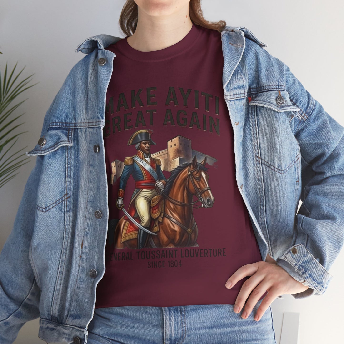 Make Ayiti Great Again T-Shirt | Toussaint Louverture Horse Illustration