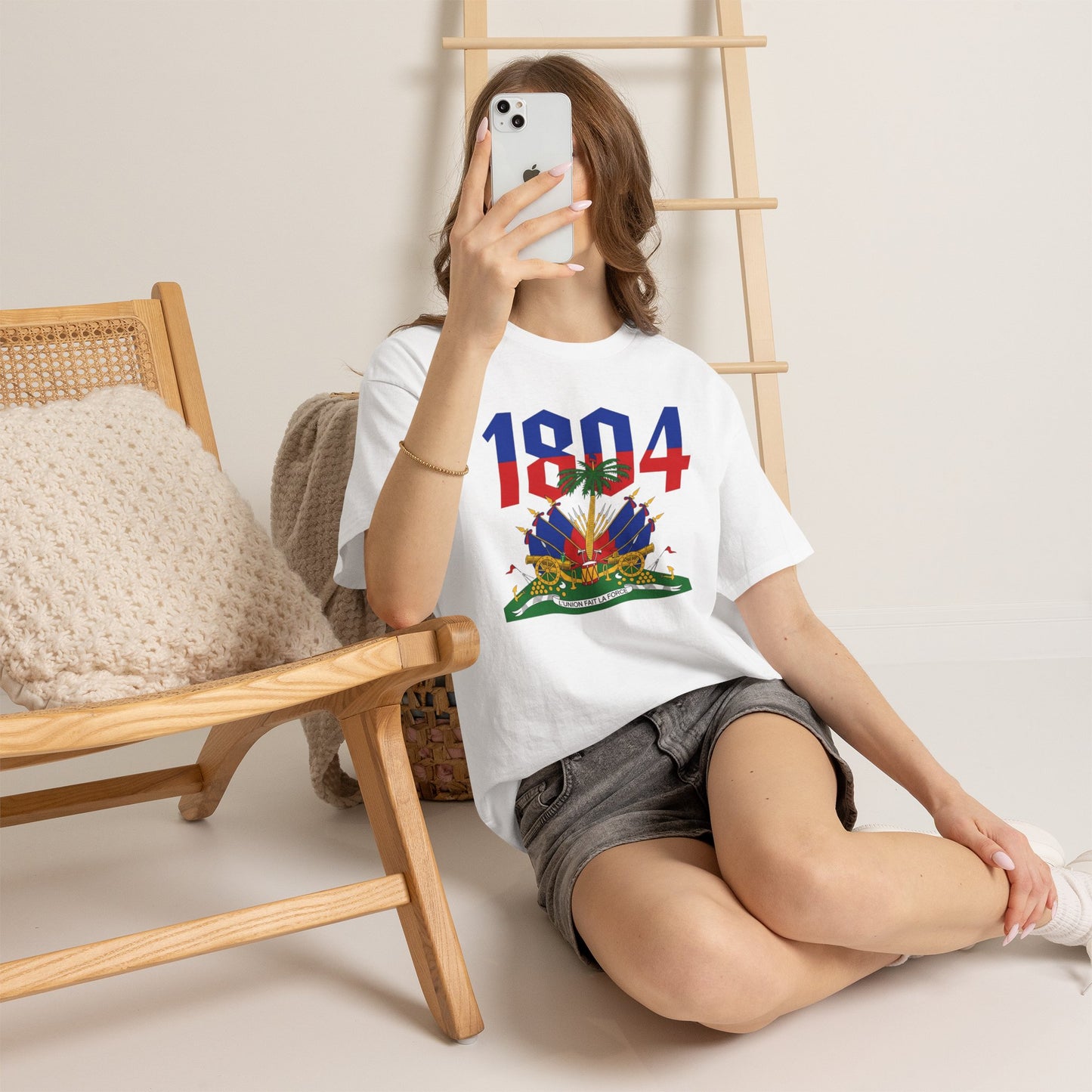 1804 Haitian Coat of Arms Tee | Neg Lakay Portrait Tee, Haitian Heritage Shirt
