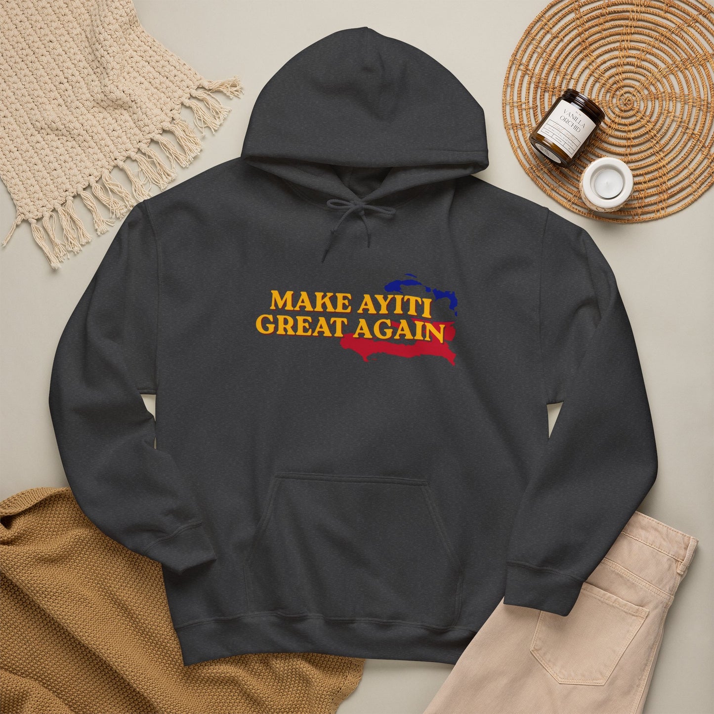 Hoodie - Make Ayiti Great Again / Neg Lakay Haitian Pride Pullover