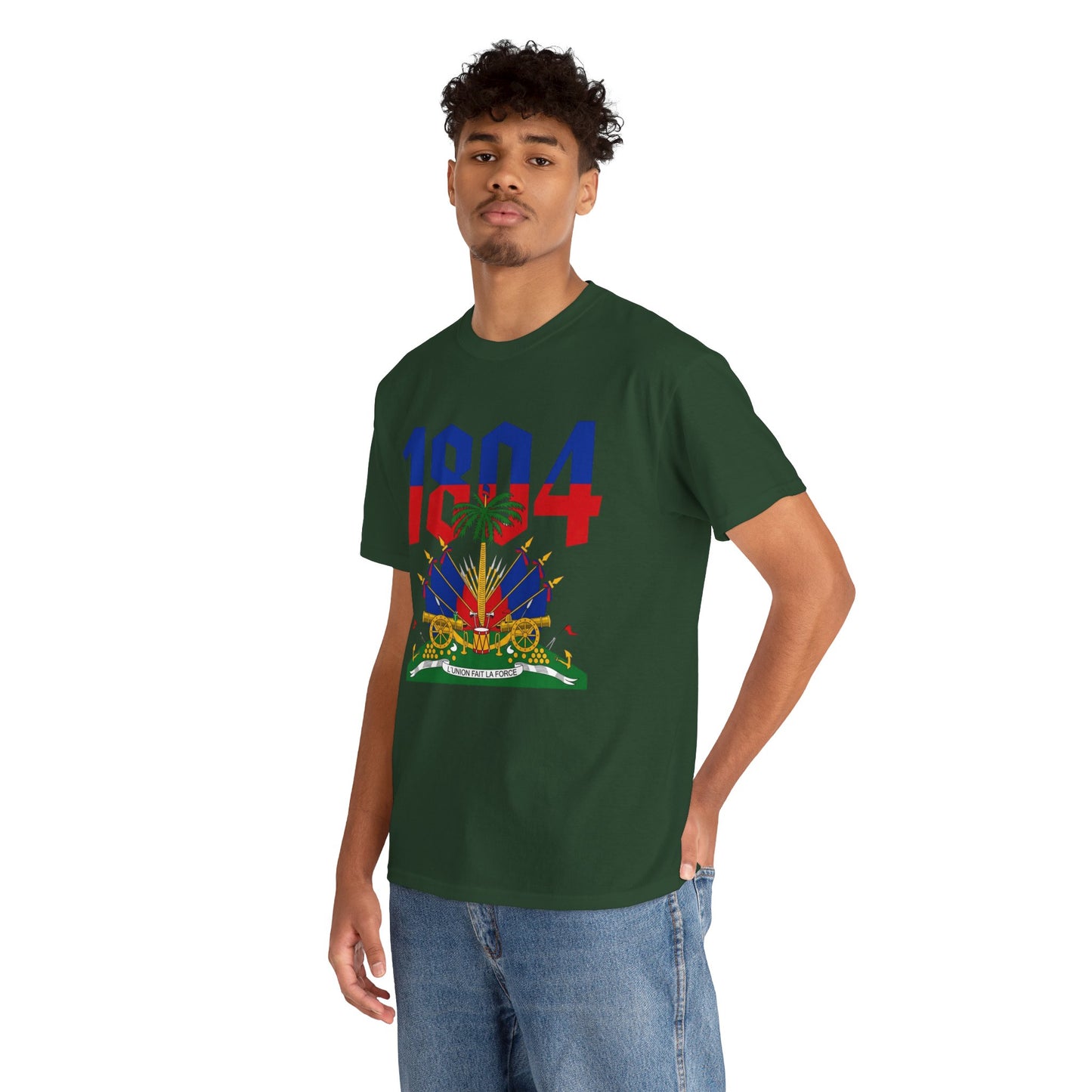 1804 Haitian Coat of Arms Tee | Neg Lakay Portrait Tee, Haitian Heritage Shirt