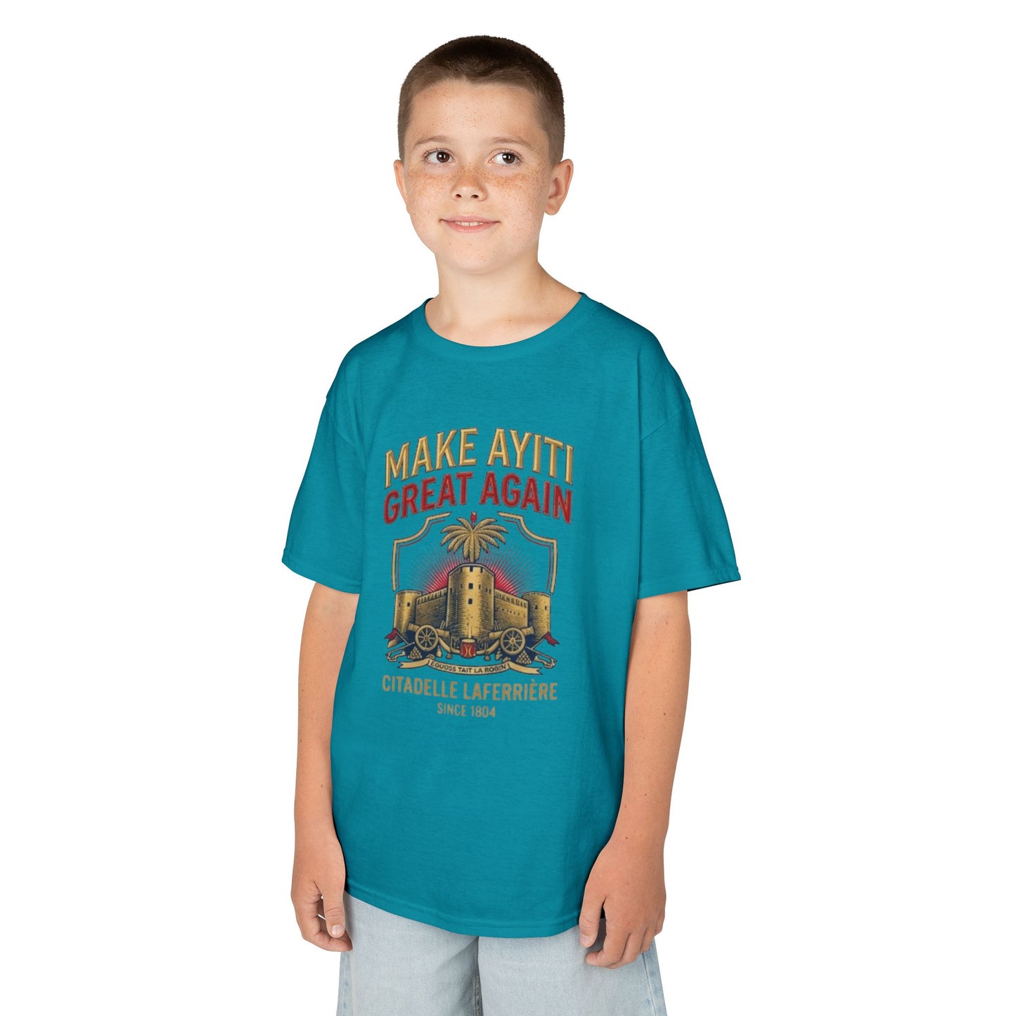 Make Ayiti Great Again kids T-Shirt | Citadelle Laferrière illustration