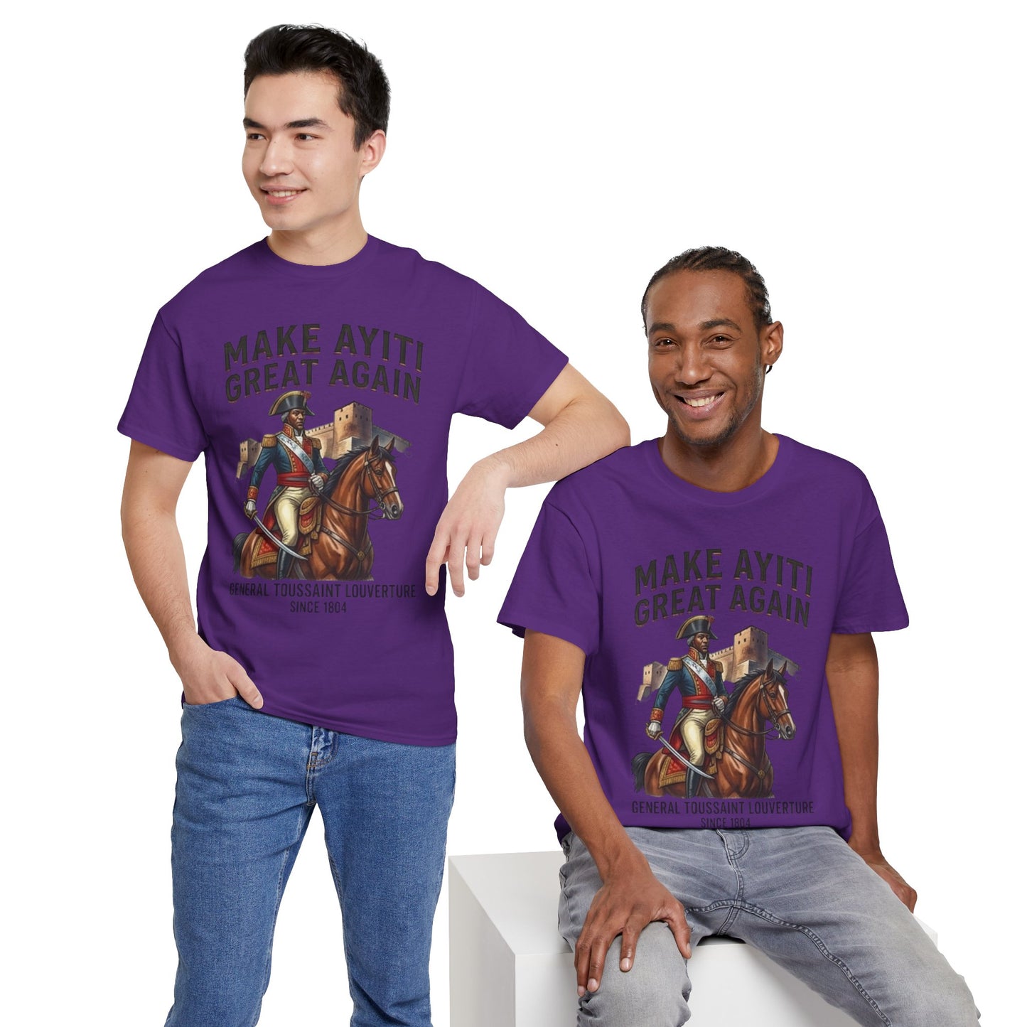 Make Ayiti Great Again T-Shirt | Toussaint Louverture Horse Illustration