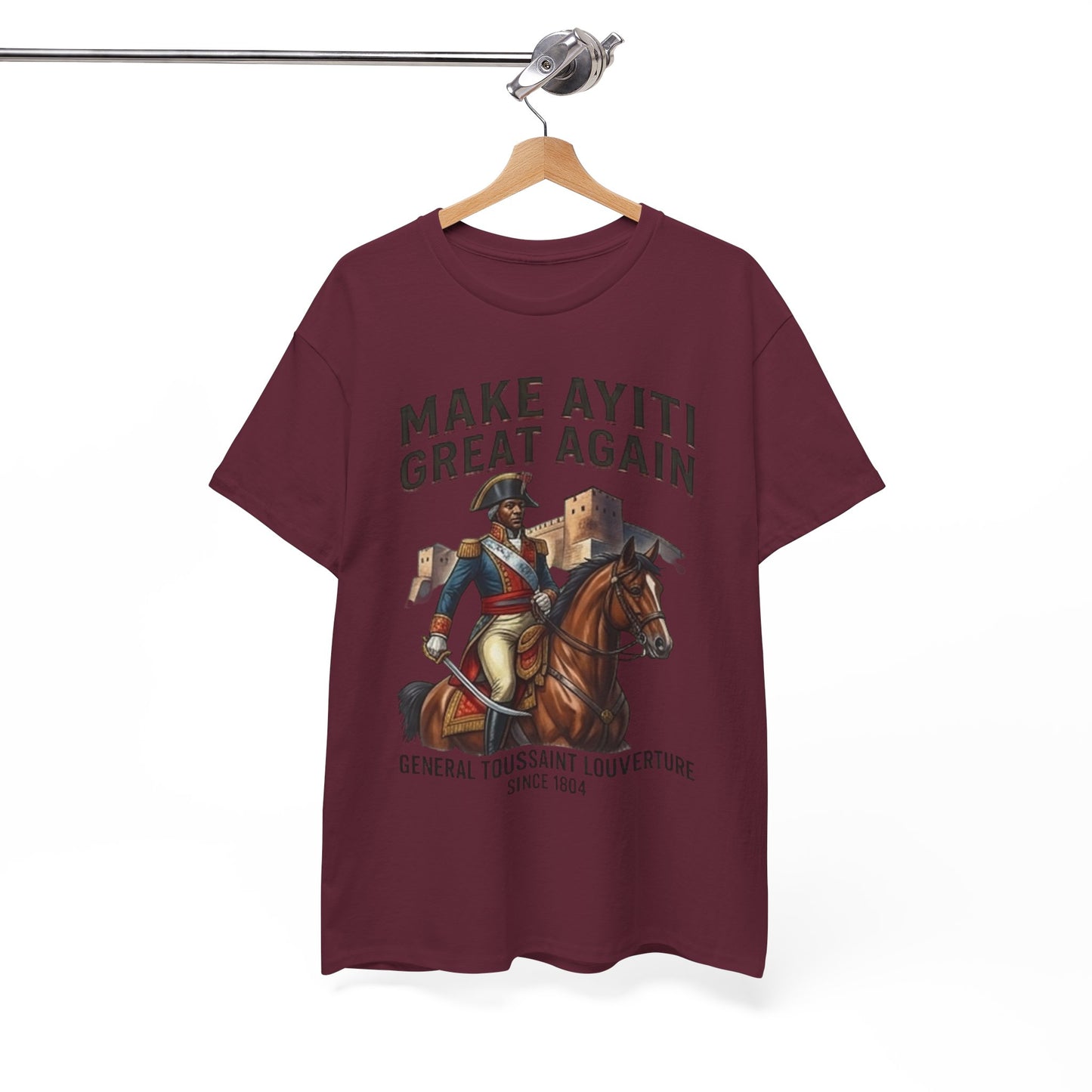 Make Ayiti Great Again T-Shirt | Toussaint Louverture Horse Illustration