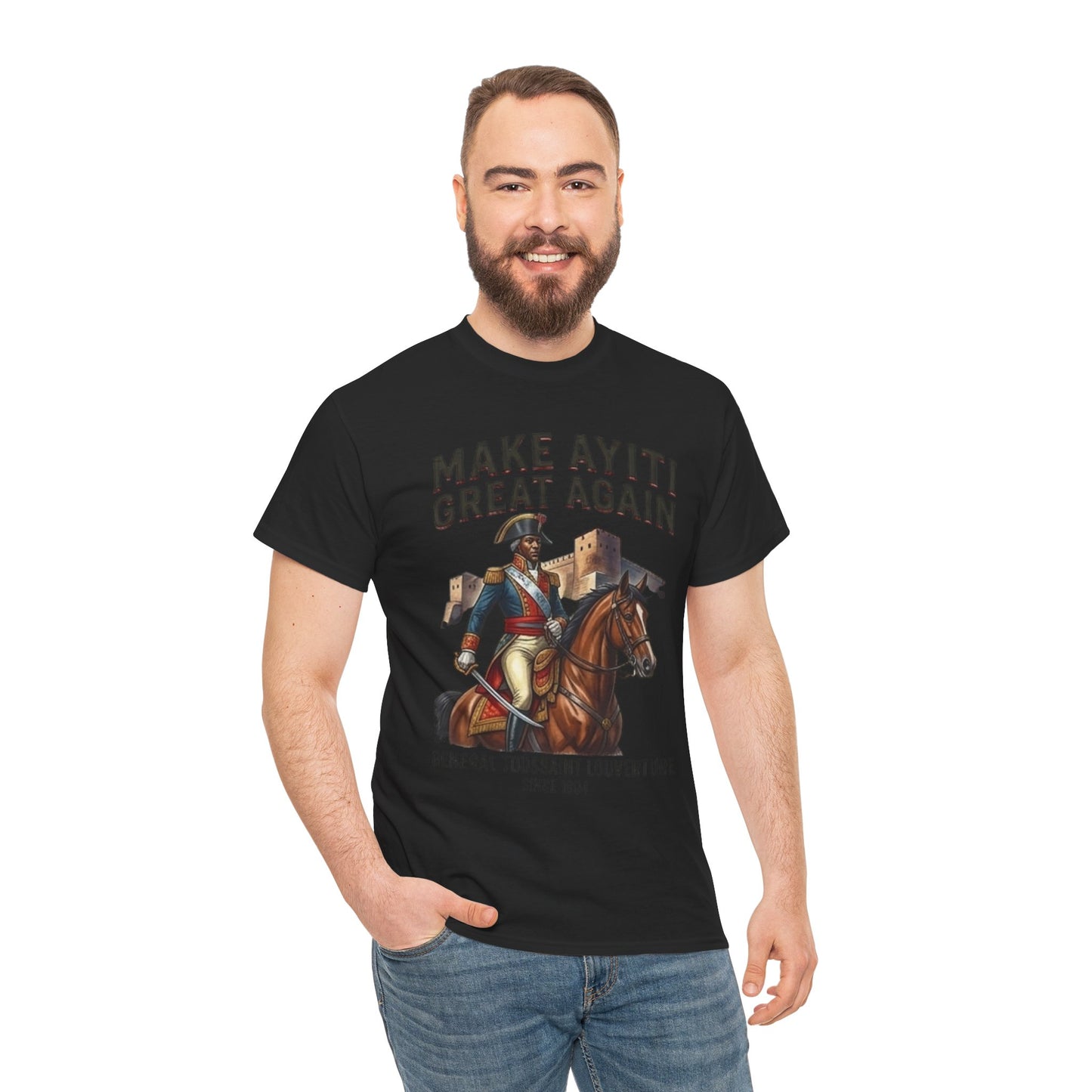 Make Ayiti Great Again T-Shirt | Toussaint Louverture Horse Illustration