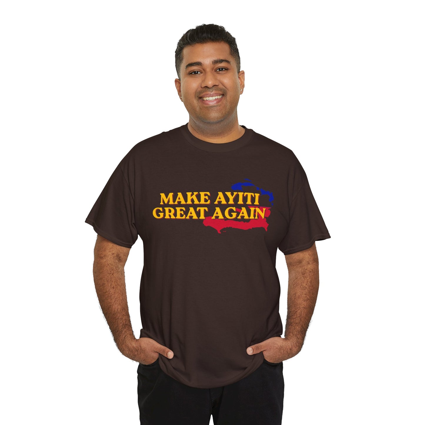 Make Ayiti Great Again T-Shirt | Haiti Flag Map Tee