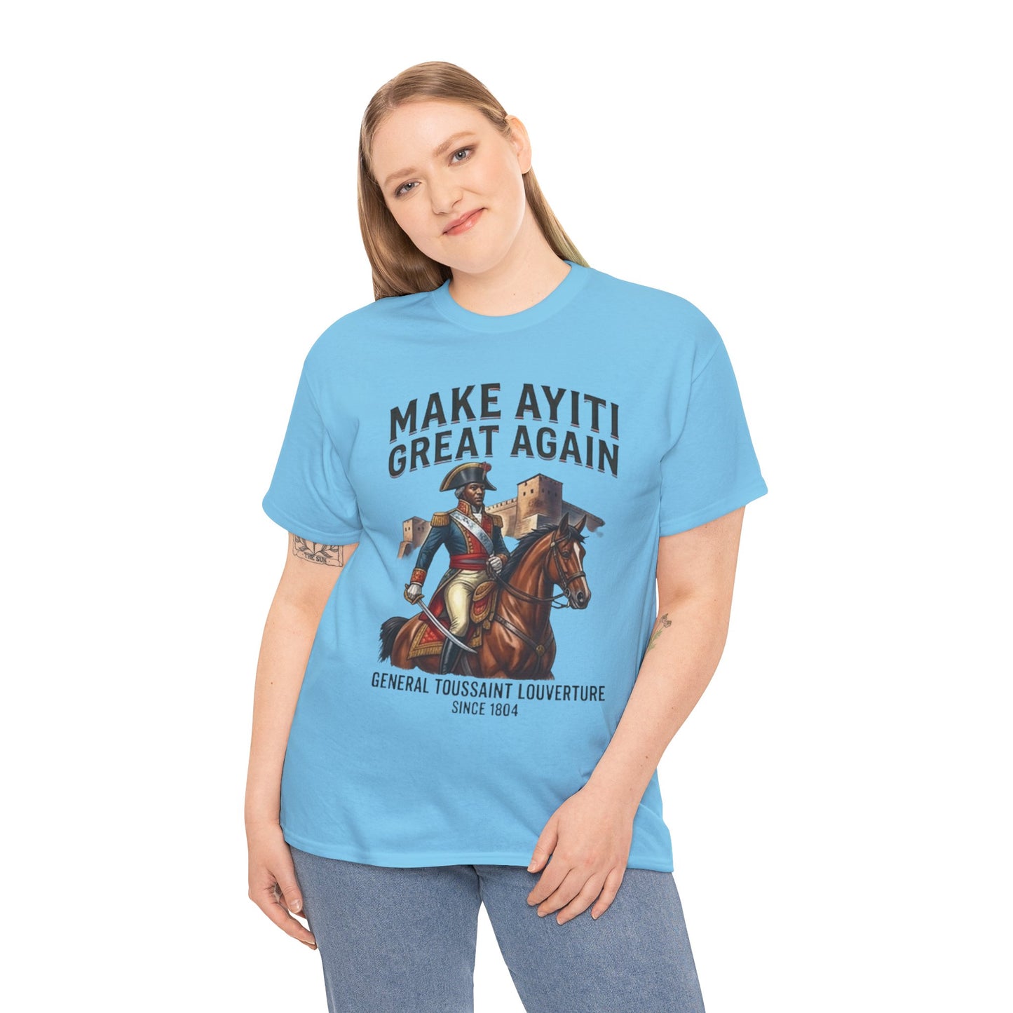 Make Ayiti Great Again T-Shirt | Toussaint Louverture Horse Illustration