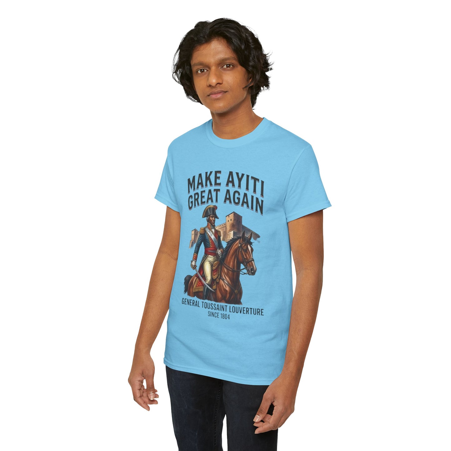 Make Ayiti Great Again T-Shirt | Toussaint Louverture Horse Illustration