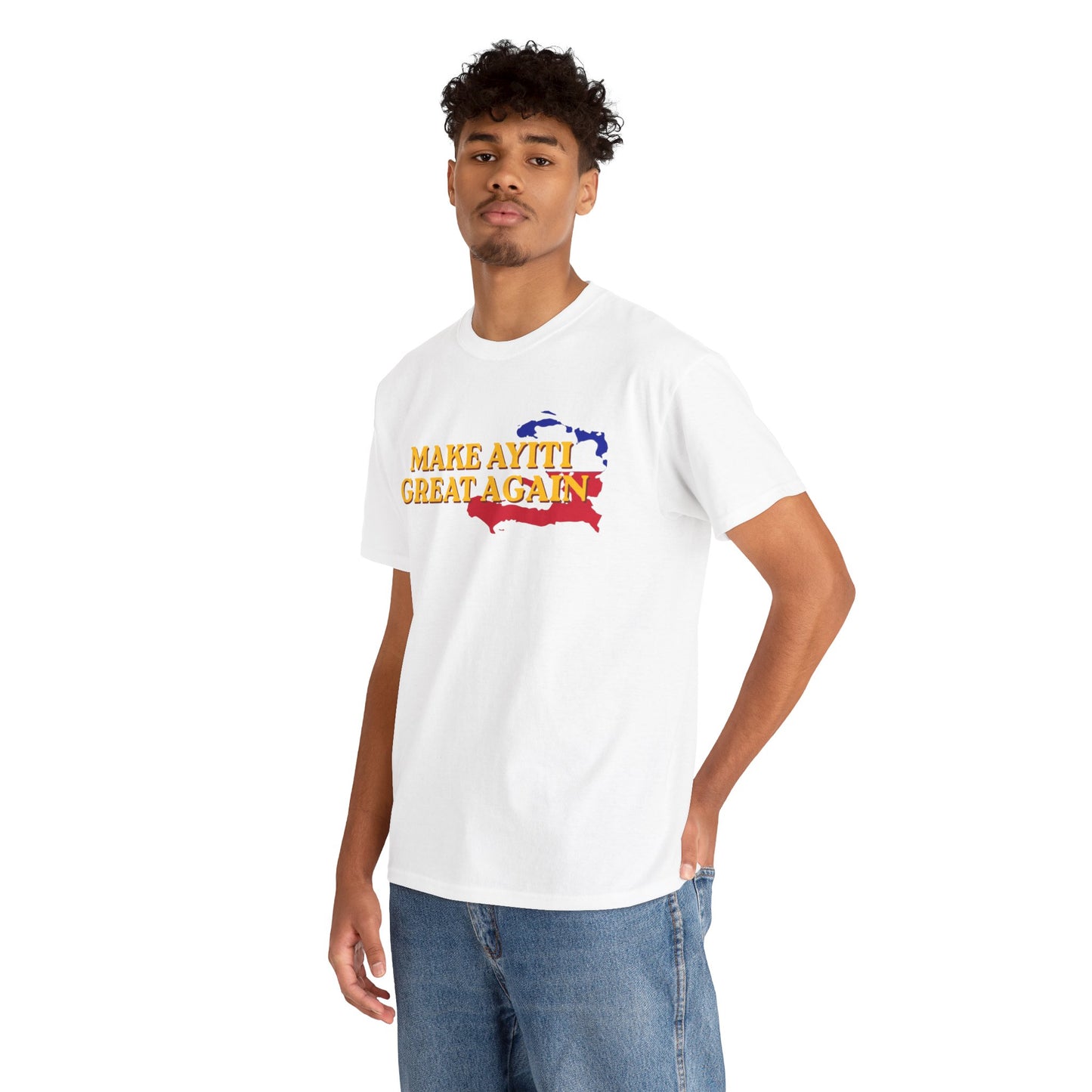 Make Ayiti Great Again T-Shirt | Haiti Flag Map Tee