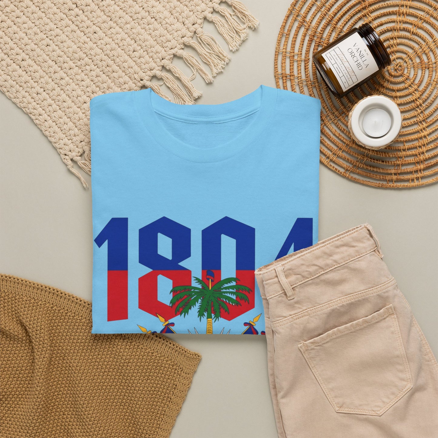 1804 Haitian Coat of Arms Tee | Neg Lakay Portrait Tee, Haitian Heritage Shirt