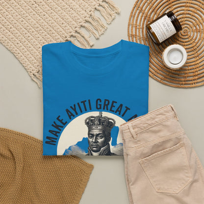 Henri Christophe portrait Make Ayiti Great Again T-Shirt | Haitian history tee