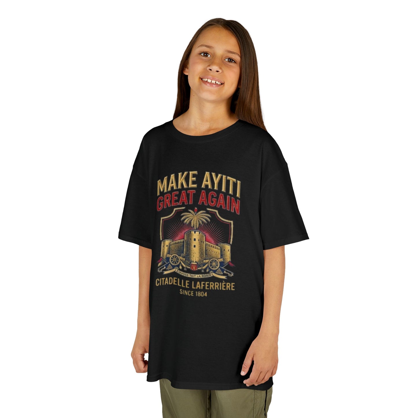 Make Ayiti Great Again kids T-Shirt | Citadelle Laferrière illustration