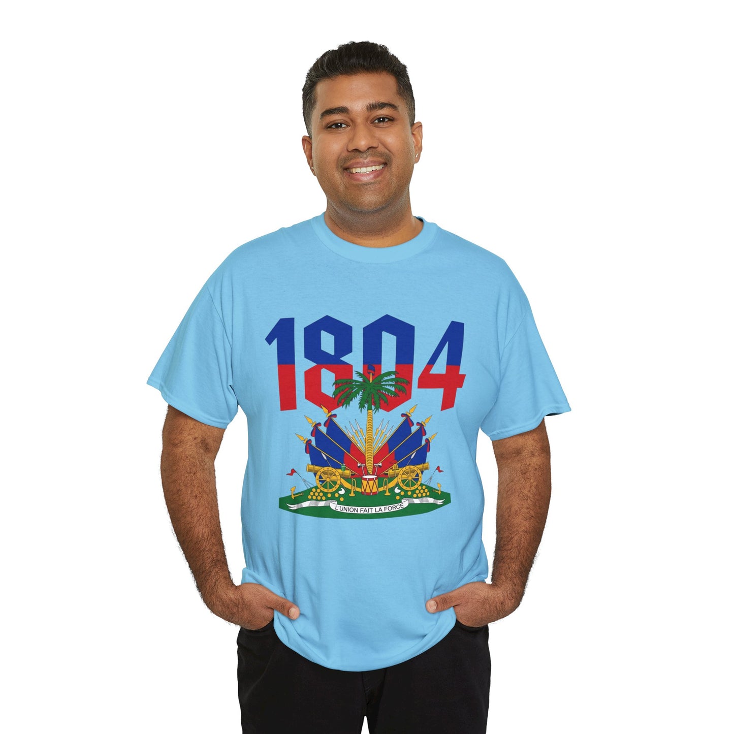 1804 Haitian Coat of Arms Tee | Neg Lakay Portrait Tee, Haitian Heritage Shirt