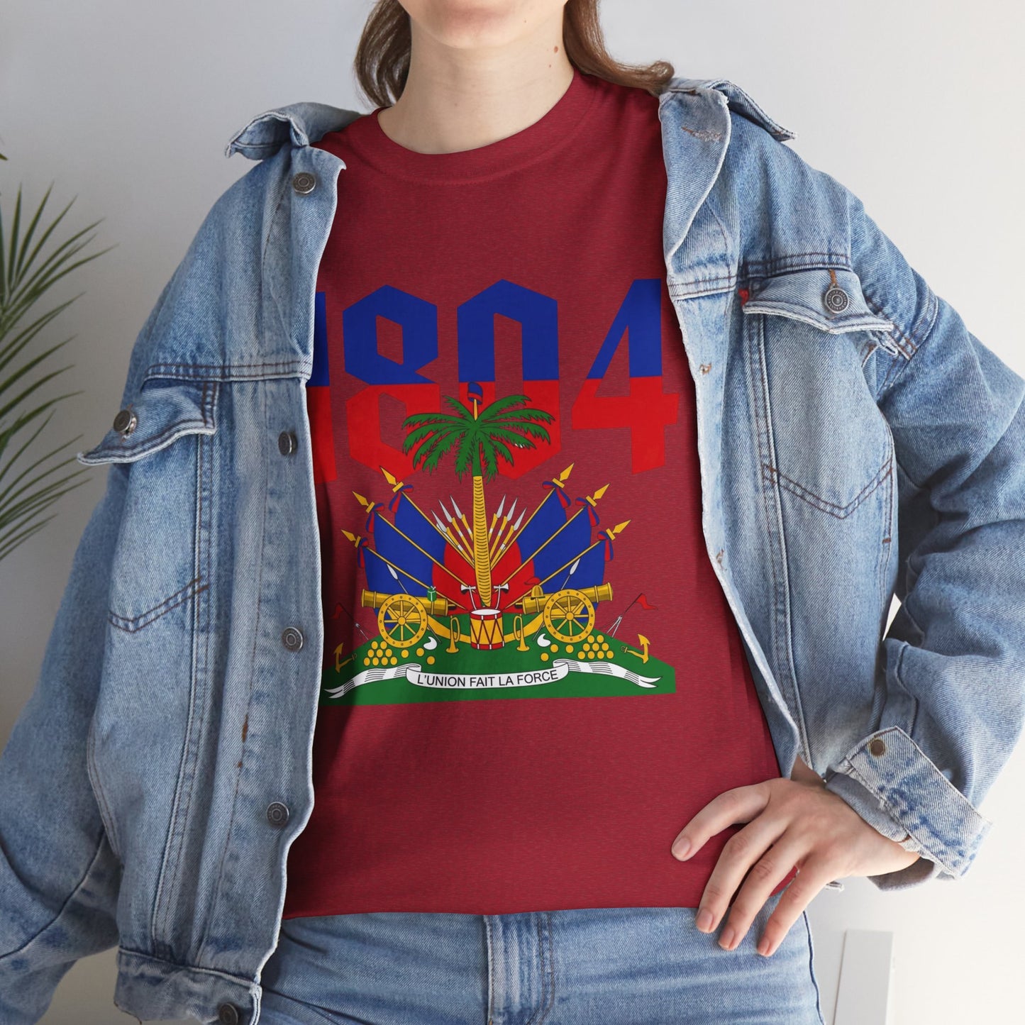 1804 Haitian Coat of Arms Tee | Neg Lakay Portrait Tee, Haitian Heritage Shirt