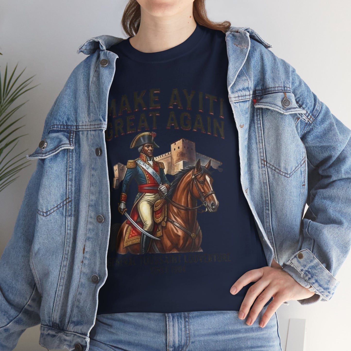 Make Ayiti Great Again T-Shirt | Toussaint Louverture Horse Illustration
