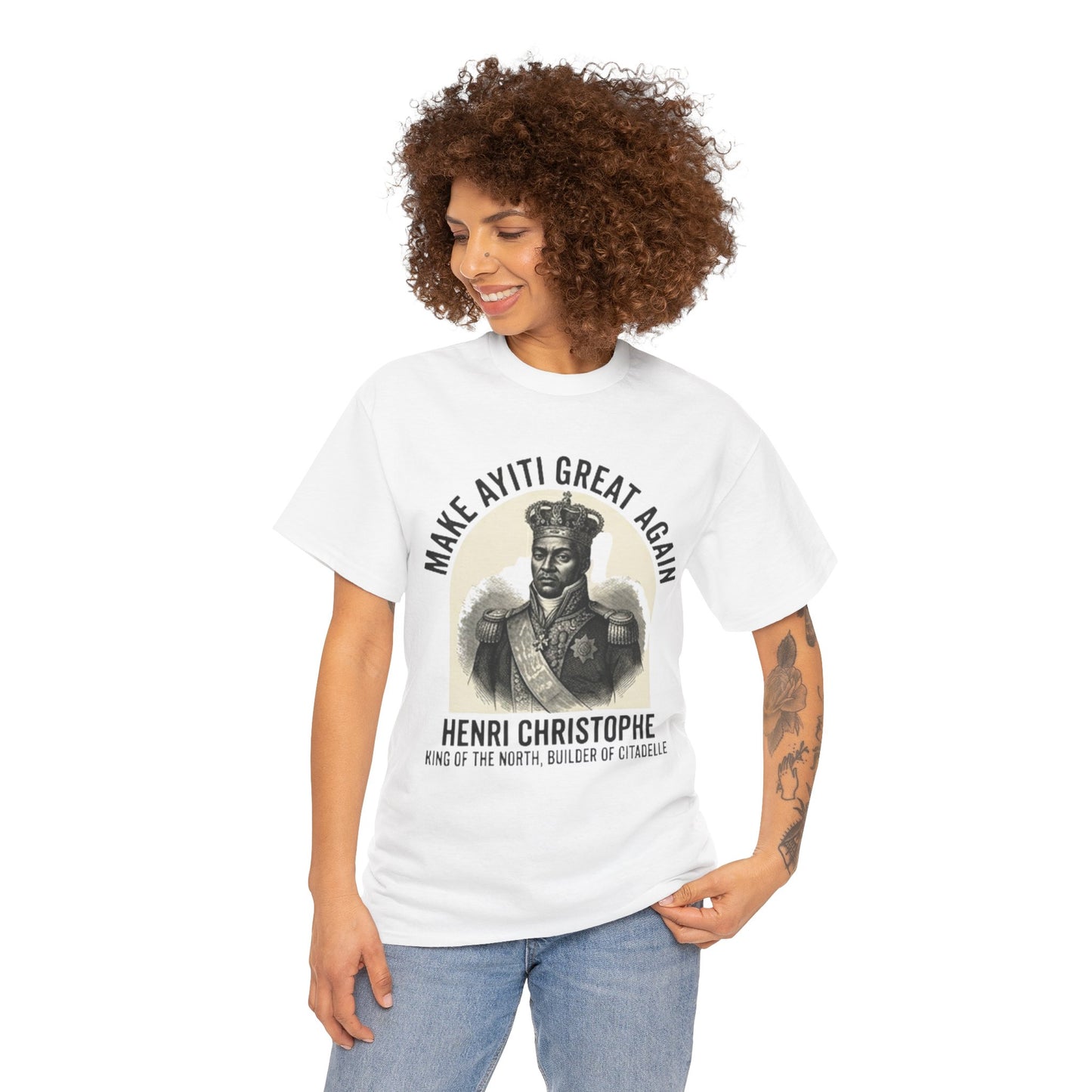 Henri Christophe portrait Make Ayiti Great Again T-Shirt | Haitian history tee