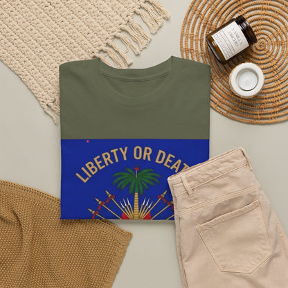 Make Ayiti Great Again T-Shirt | Haitian Flag Coat of Arms, Liberty or Death