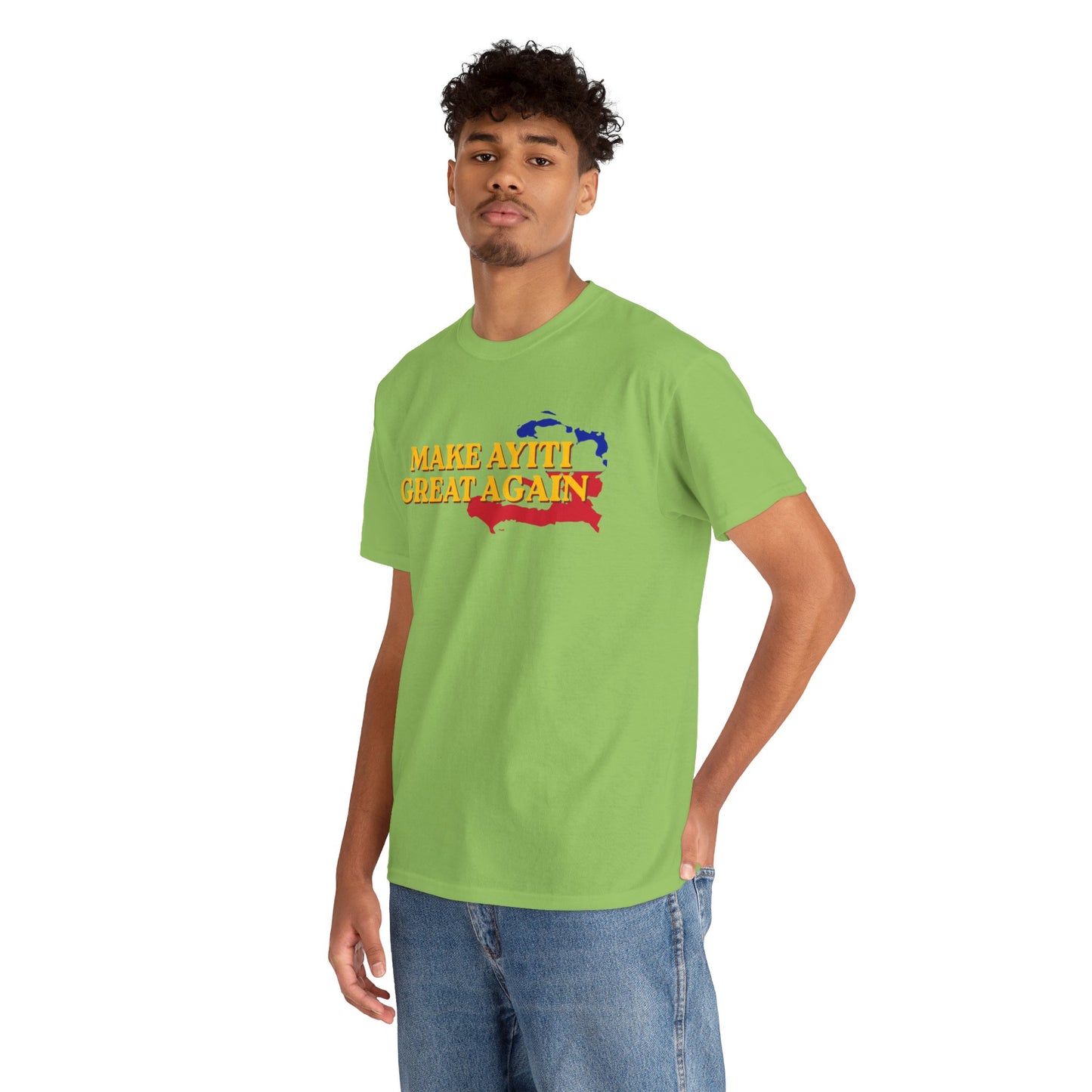Make Ayiti Great Again T-Shirt | Haiti Flag Map Tee