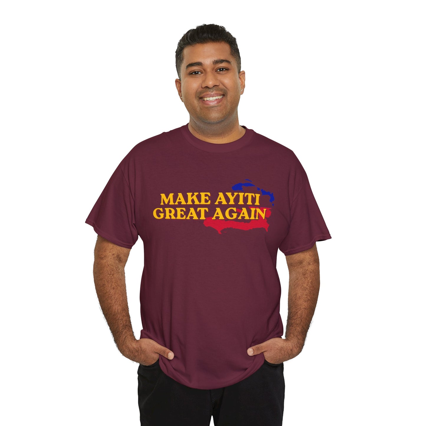 Make Ayiti Great Again T-Shirt | Haiti Flag Map Tee