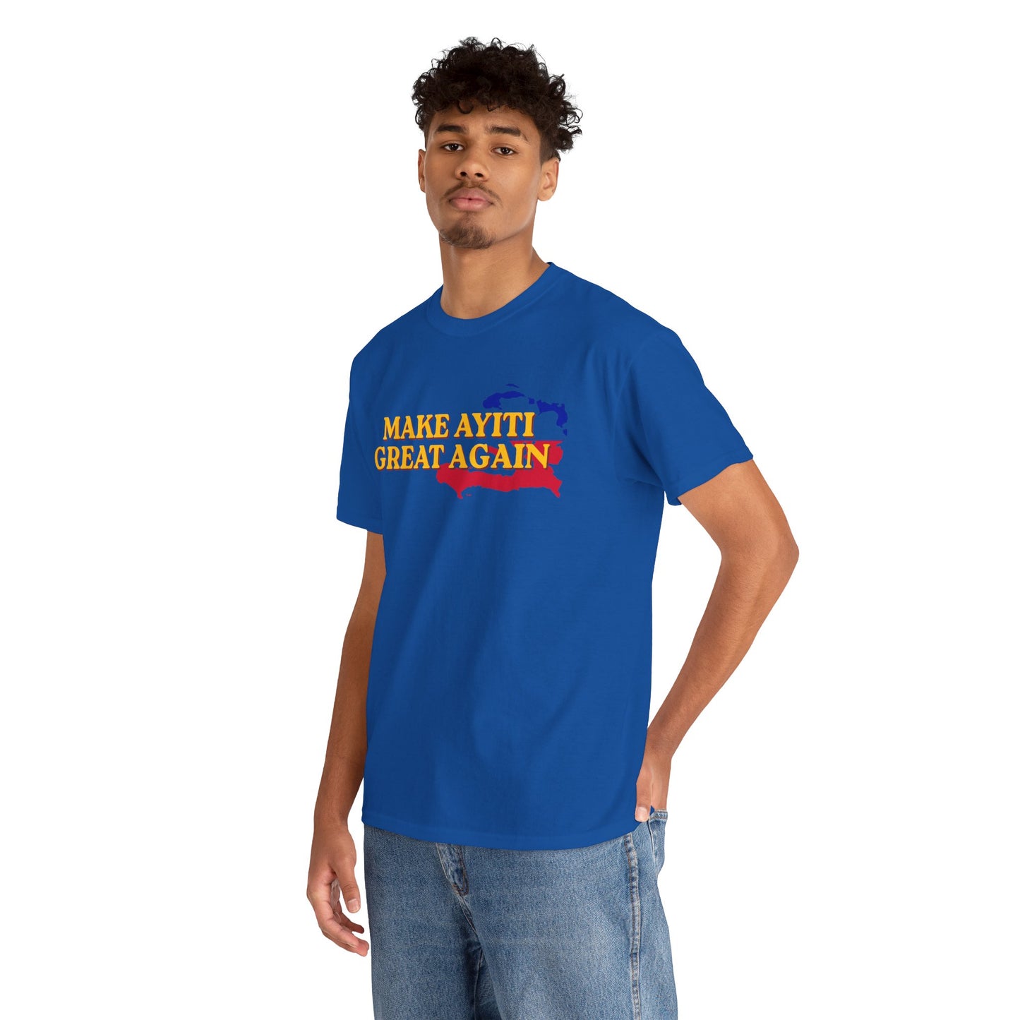 Make Ayiti Great Again T-Shirt | Haiti Flag Map Tee