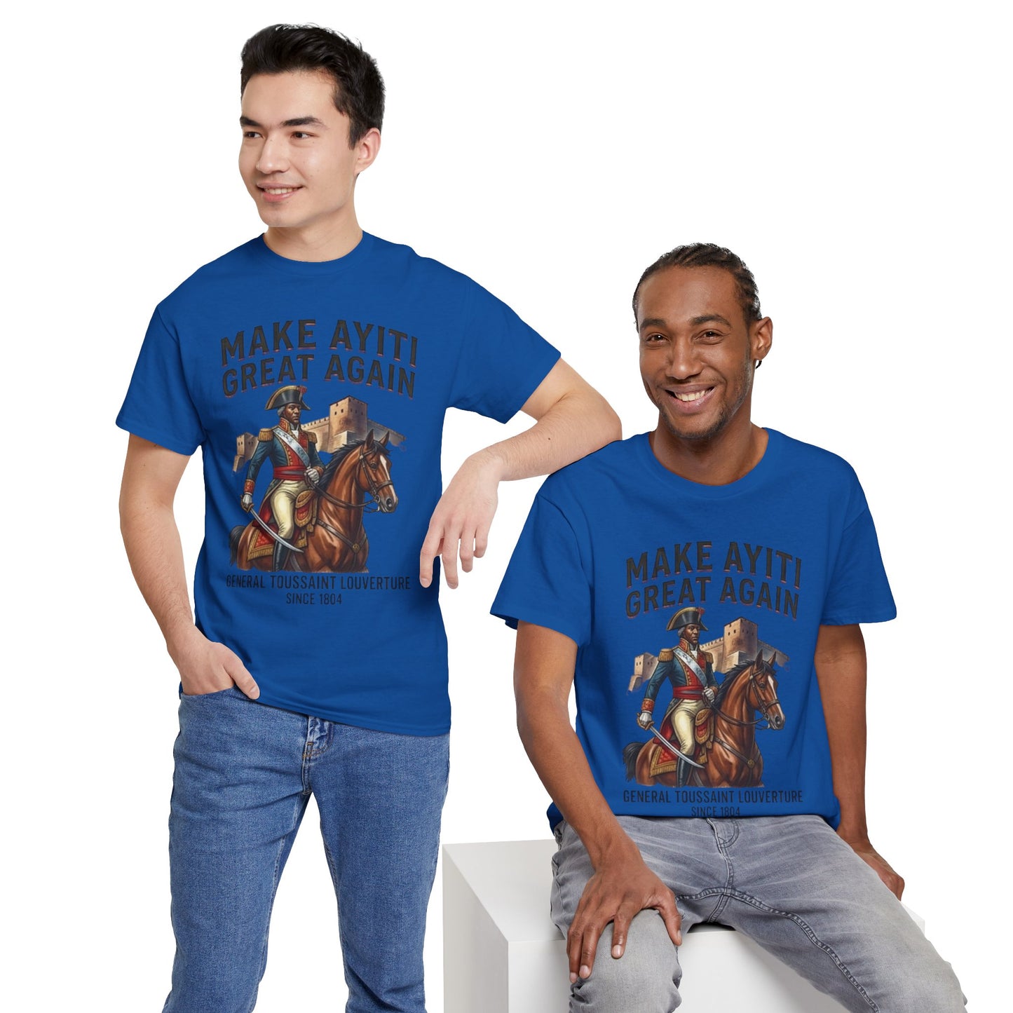 Make Ayiti Great Again T-Shirt | Toussaint Louverture Horse Illustration