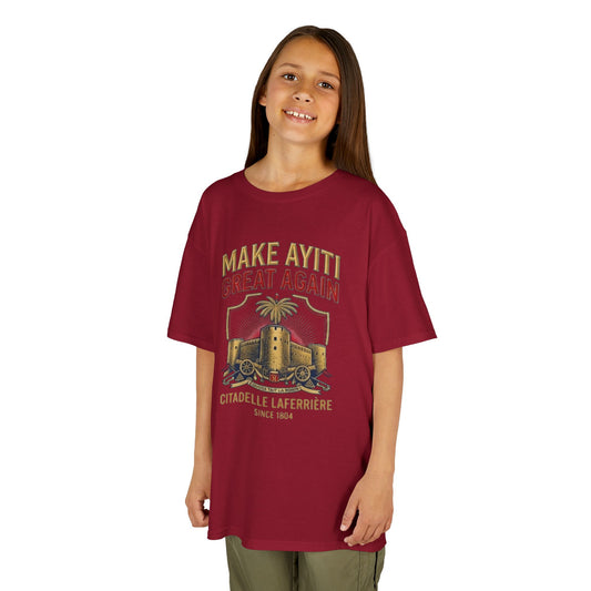 Make Ayiti Great Again kids T-Shirt | Citadelle Laferrière illustration