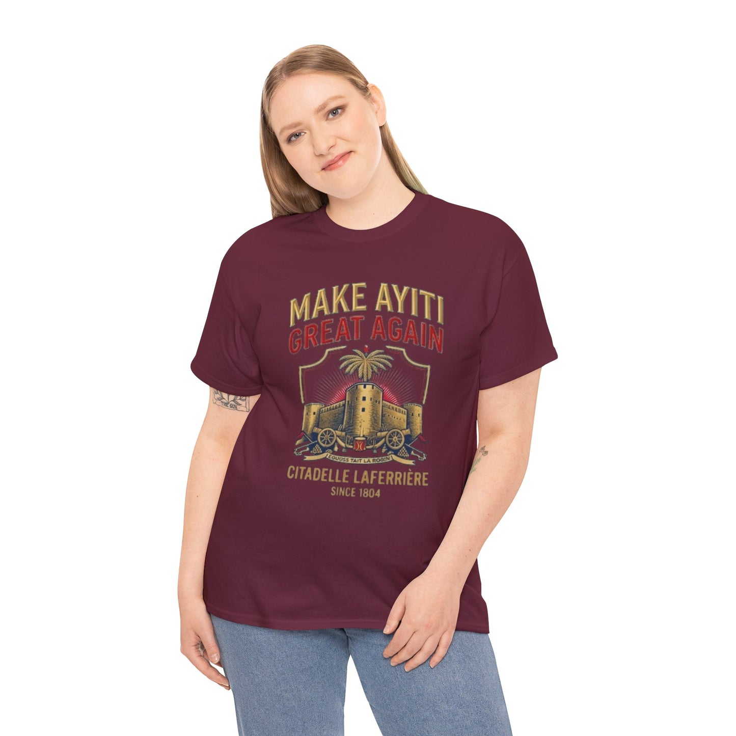 Make Ayiti Great Again T-Shirt | Citadelle Laferrière Haiti design