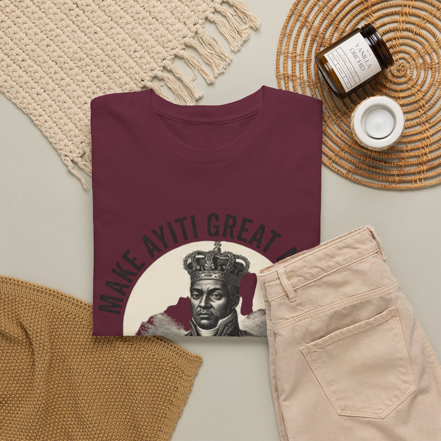 Henri Christophe portrait Make Ayiti Great Again T-Shirt | Haitian history tee