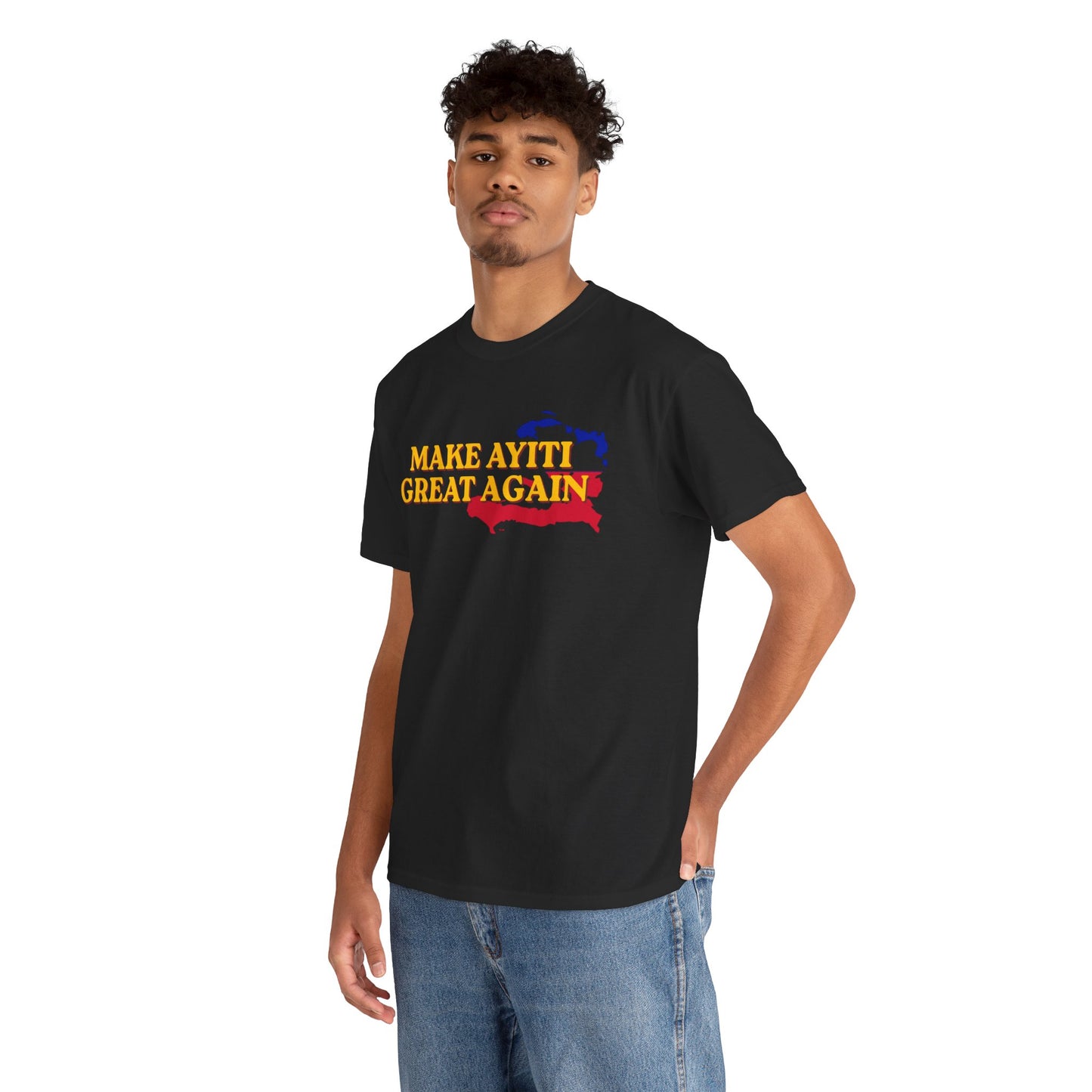 Make Ayiti Great Again T-Shirt | Haiti Flag Map Tee