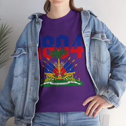 1804 Haitian Coat of Arms Tee | Neg Lakay Portrait Tee, Haitian Heritage Shirt