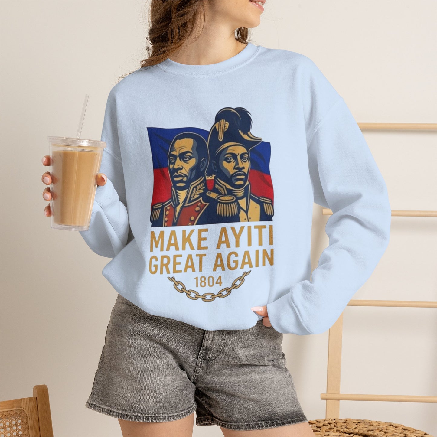 Make Ayiti Great Again sweatshirt | Haitian flag, 1804 independence design