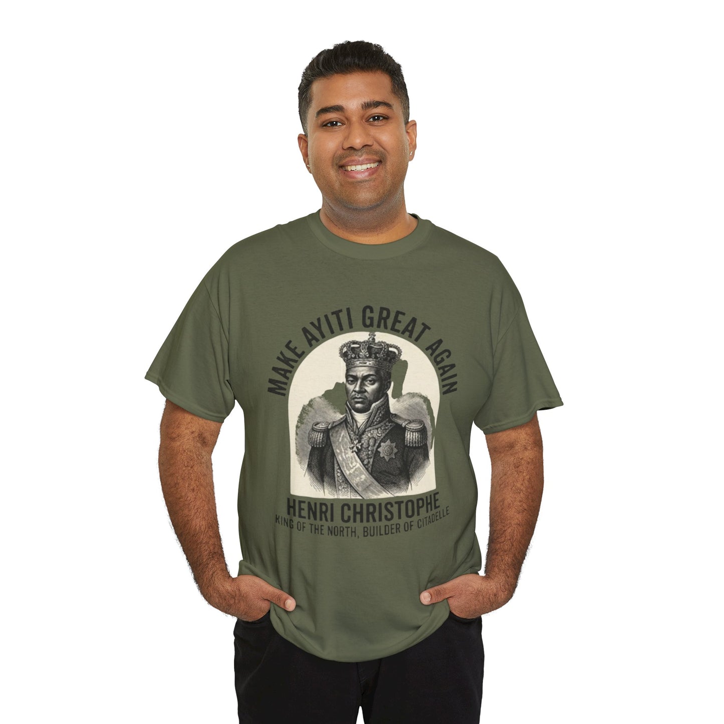 Henri Christophe portrait Make Ayiti Great Again T-Shirt | Haitian history tee