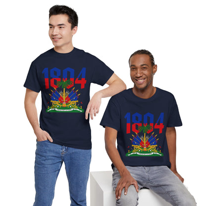1804 Haitian Coat of Arms Tee | Neg Lakay Portrait Tee, Haitian Heritage Shirt
