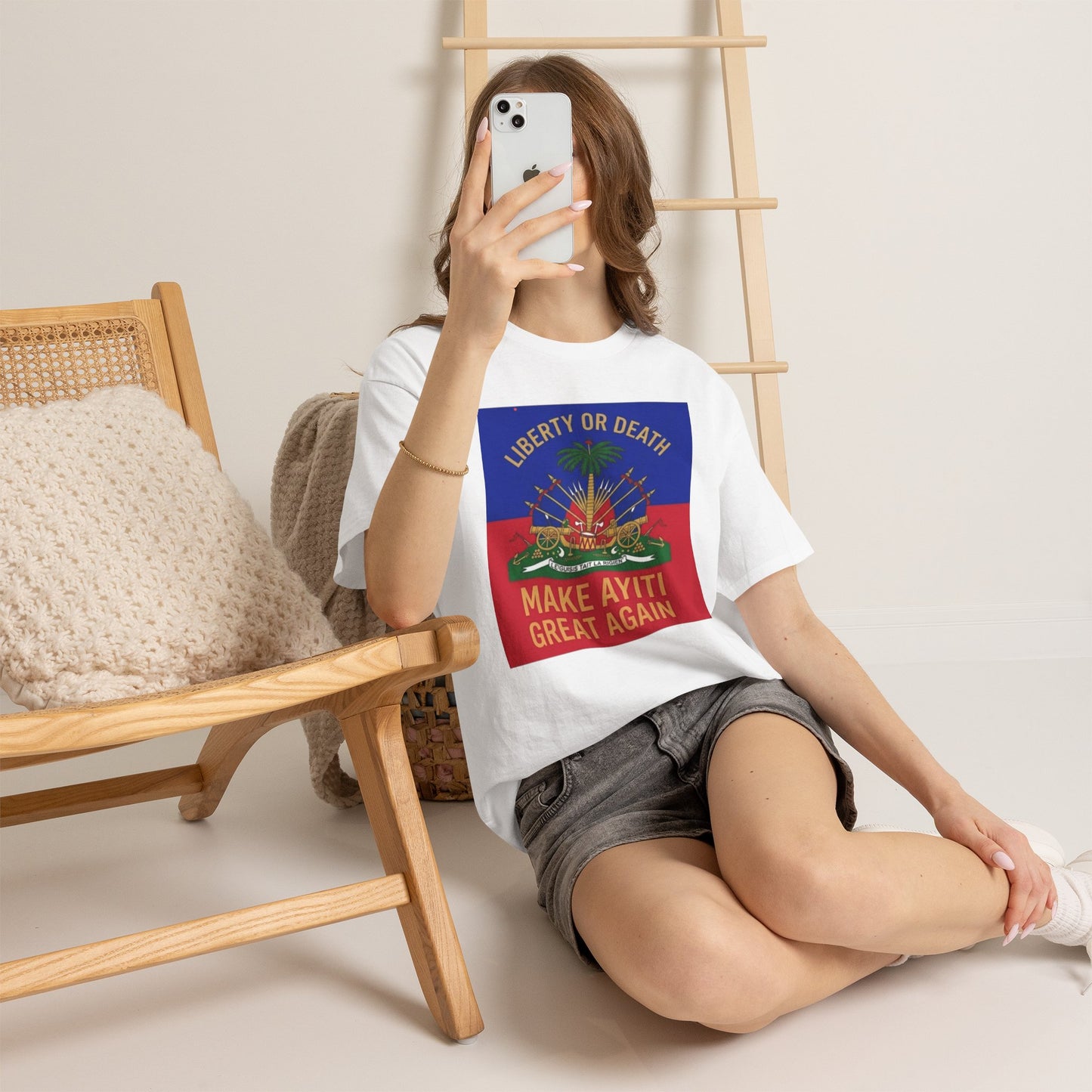 Make Ayiti Great Again T-Shirt | Haitian Flag Coat of Arms, Liberty or Death