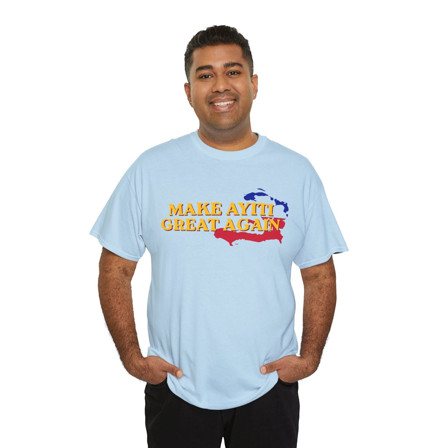 Make Ayiti Great Again T-Shirt | Haiti Flag Map Tee