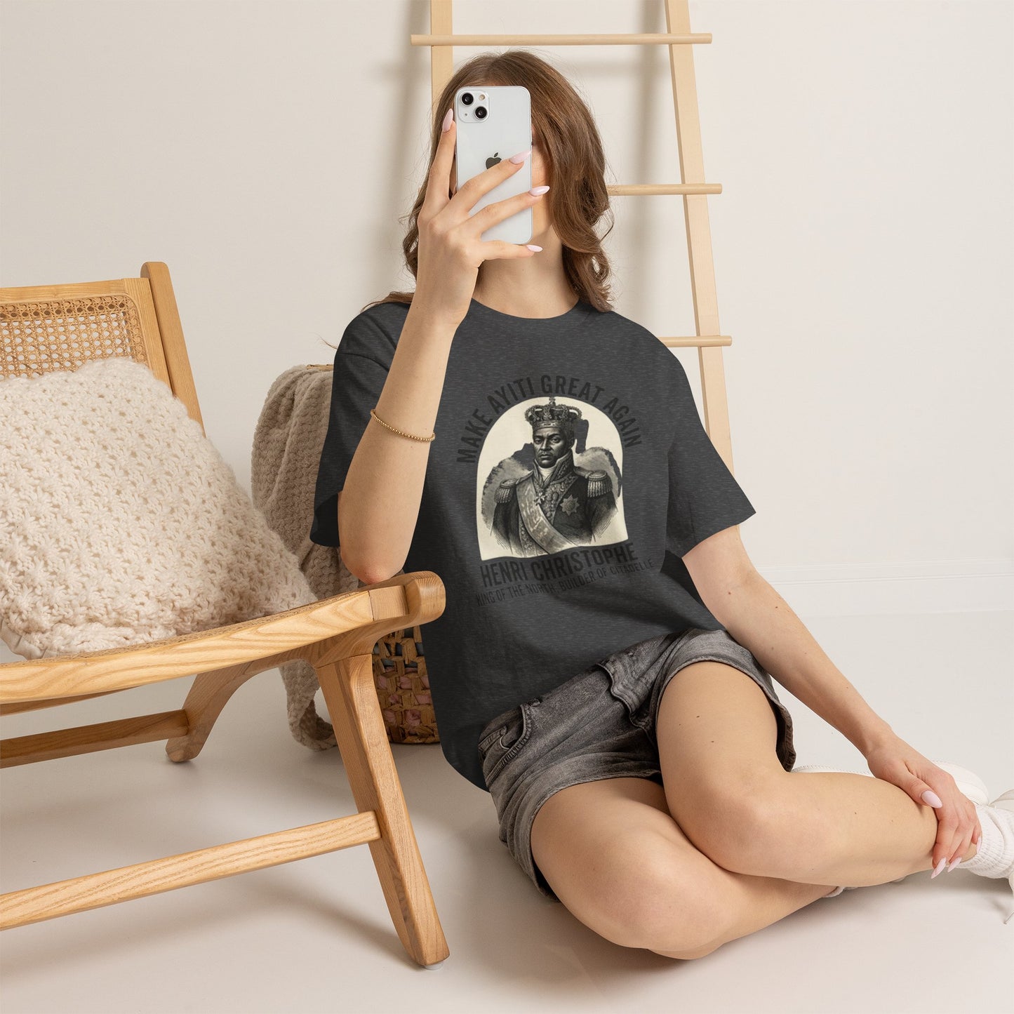 Henri Christophe portrait Make Ayiti Great Again T-Shirt | Haitian history tee