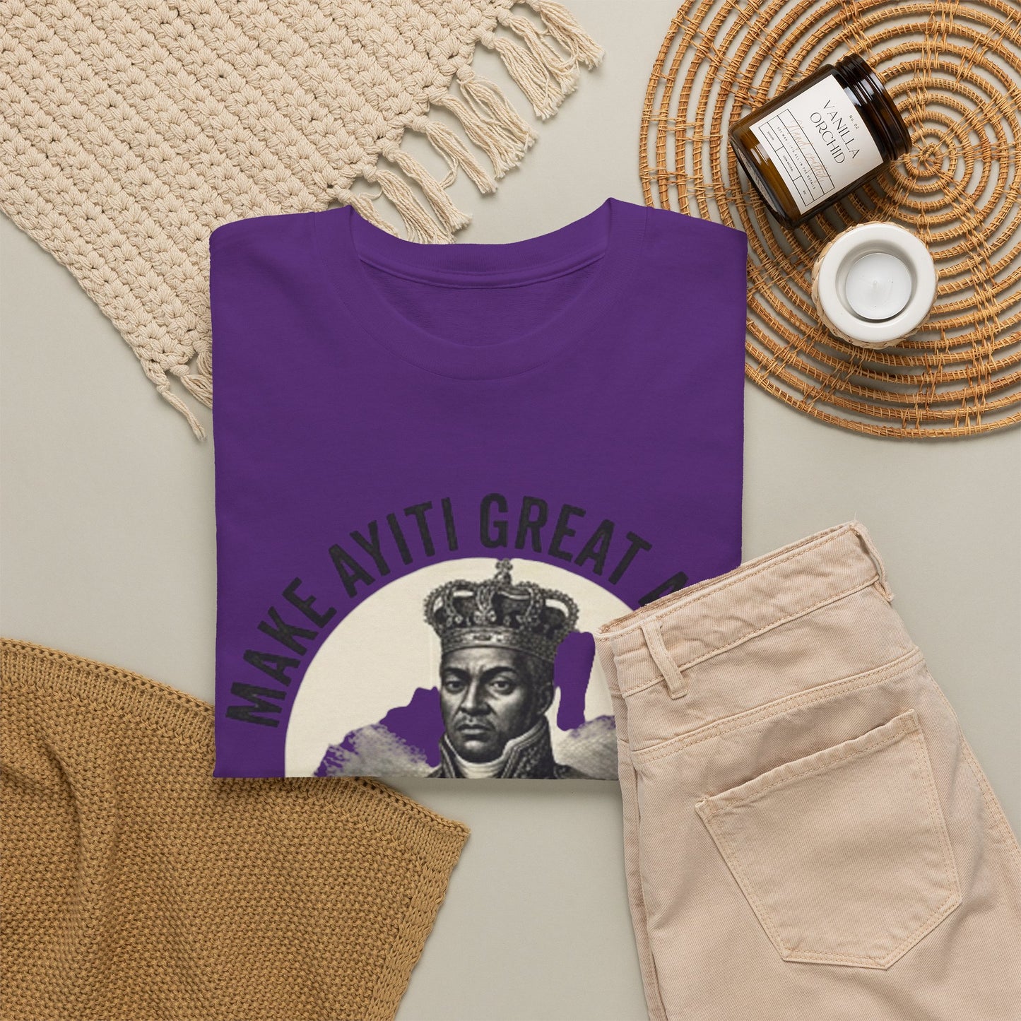 Henri Christophe portrait Make Ayiti Great Again T-Shirt | Haitian history tee