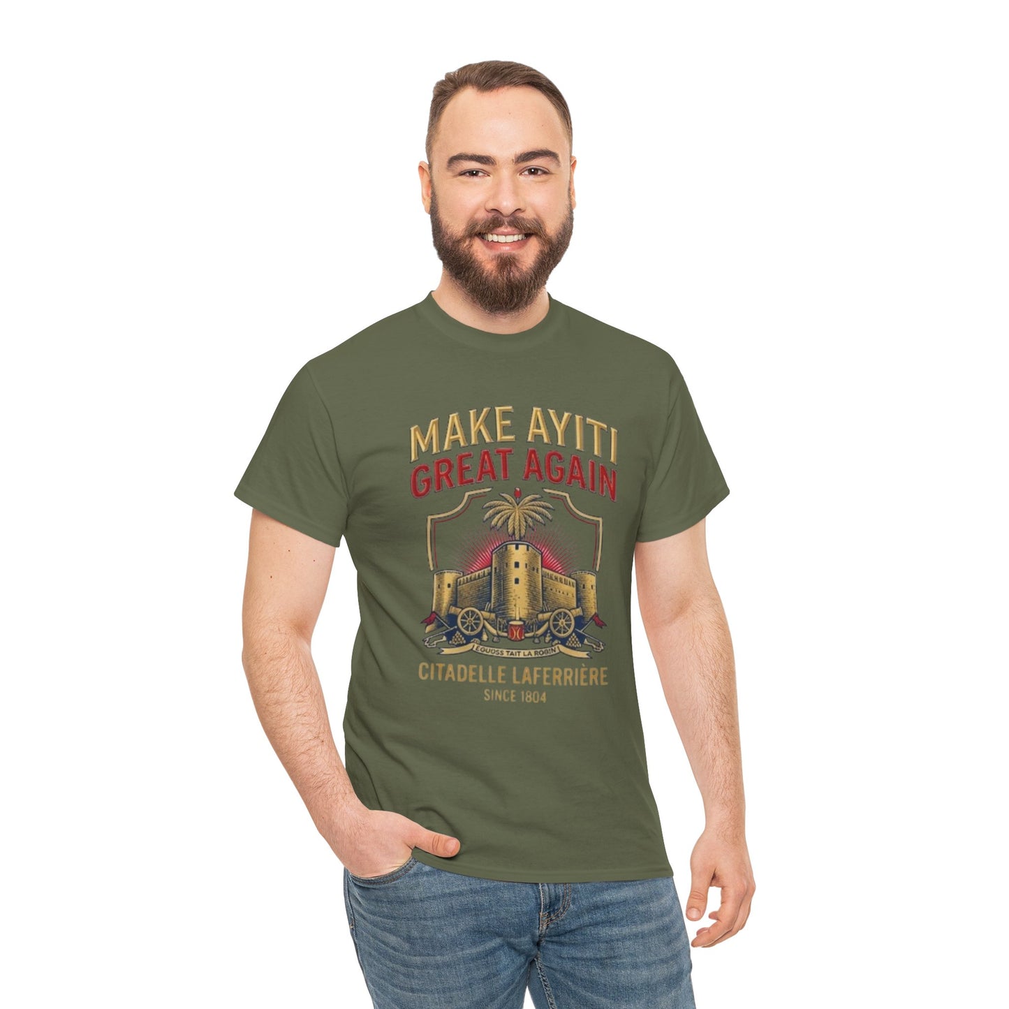 Make Ayiti Great Again T-Shirt | Citadelle Laferrière Haiti design