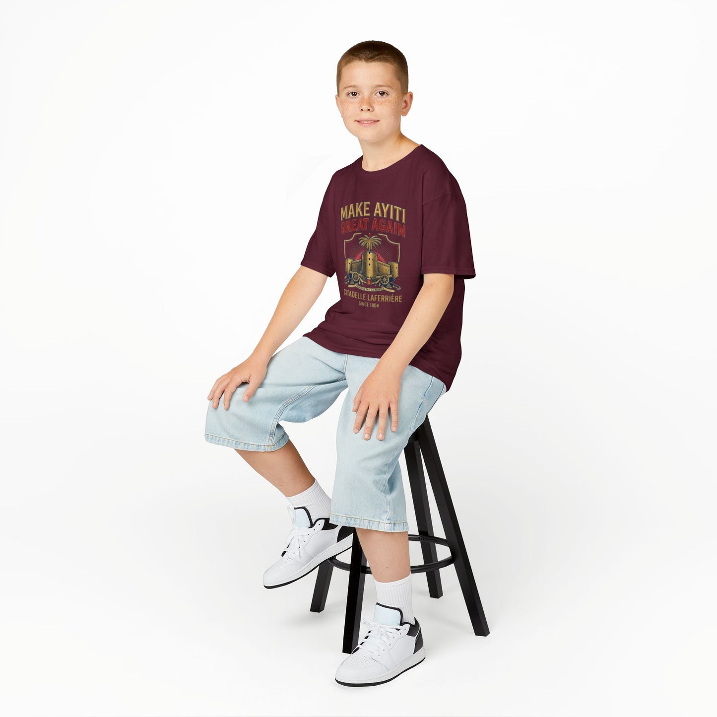 Make Ayiti Great Again kids T-Shirt | Citadelle Laferrière illustration