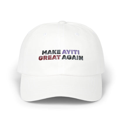 Make Ayiti Great Again Dad Cap | Haitian Flag Text Embroidered Hat