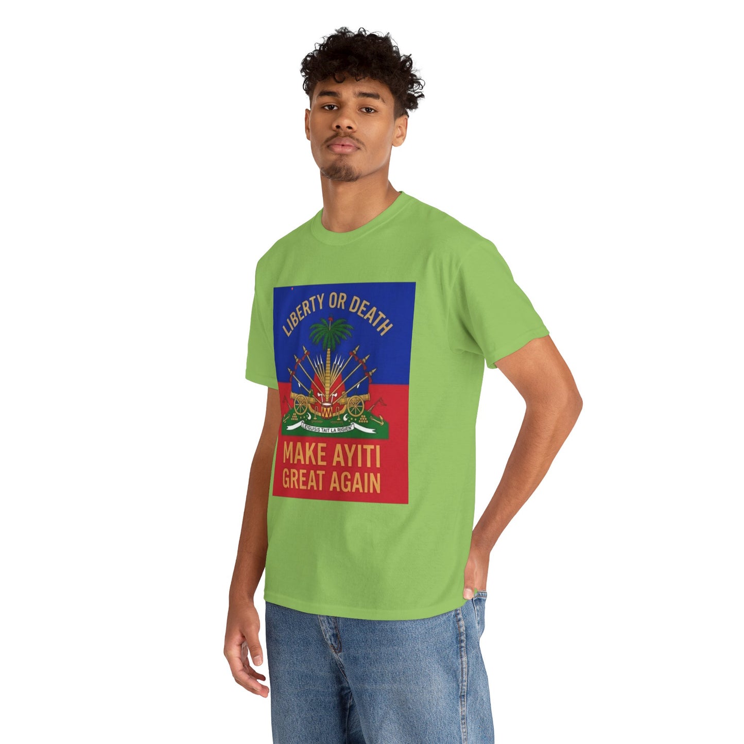 Make Ayiti Great Again T-Shirt | Haitian Flag Coat of Arms, Liberty or Death