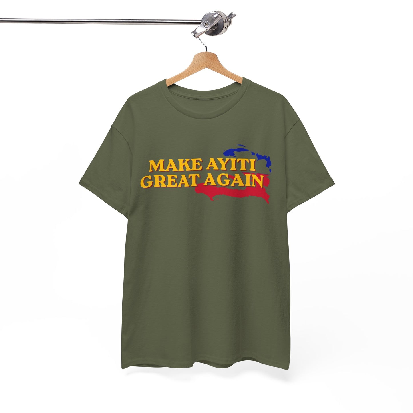 Make Ayiti Great Again T-Shirt | Haiti Flag Map Tee