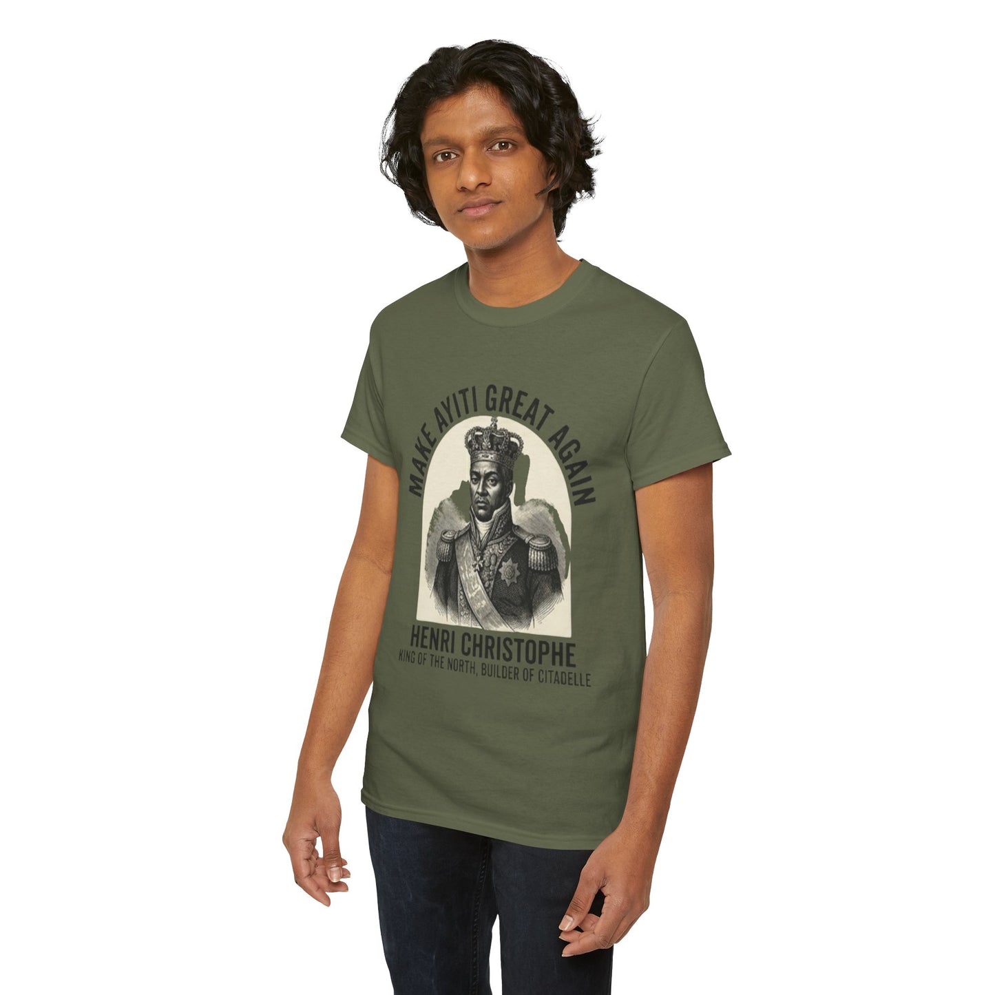Henri Christophe portrait Make Ayiti Great Again T-Shirt | Haitian history tee