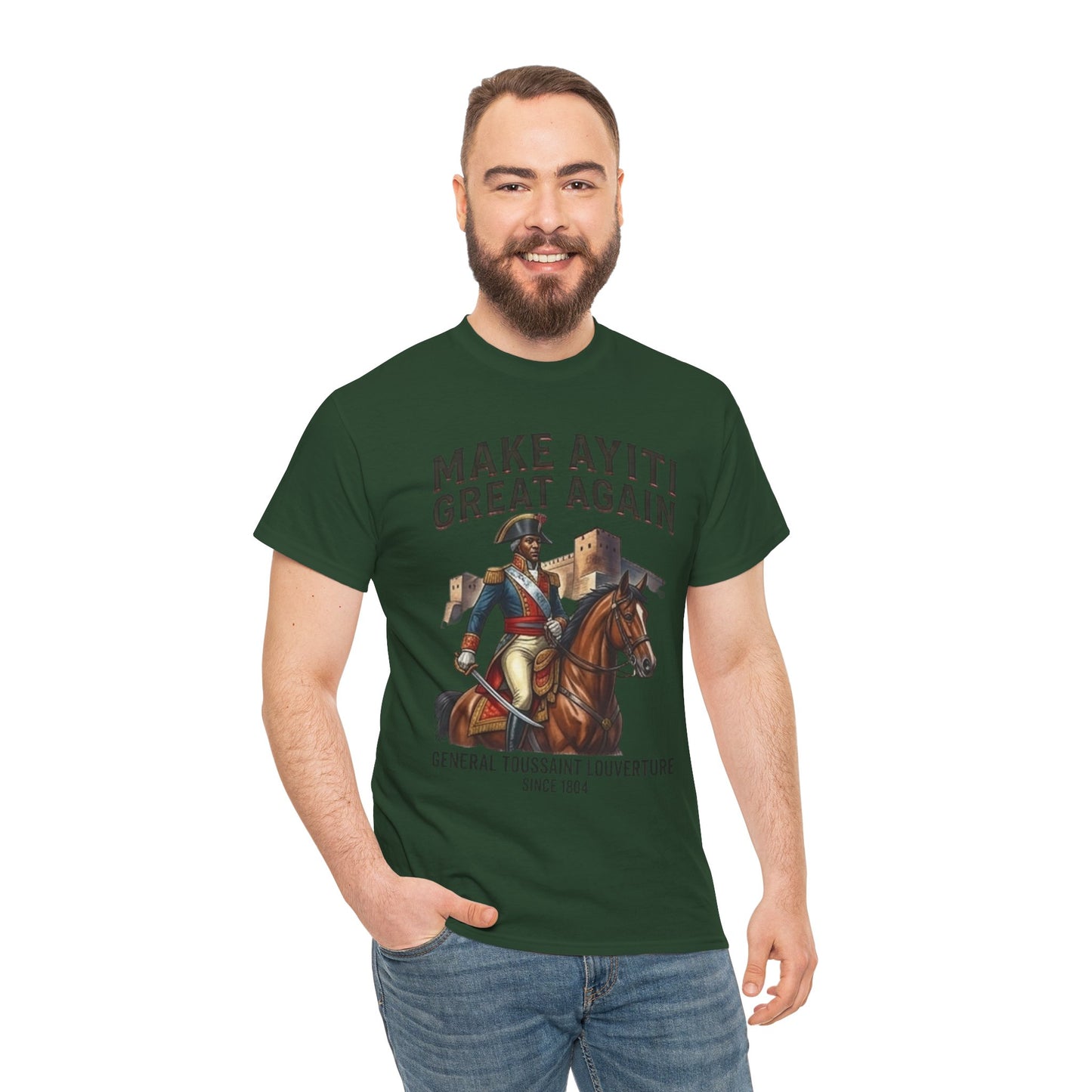Make Ayiti Great Again T-Shirt | Toussaint Louverture Horse Illustration