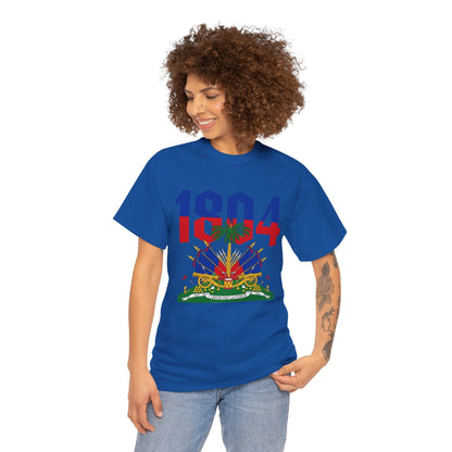 1804 Haitian Coat of Arms Tee | Neg Lakay Portrait Tee, Haitian Heritage Shirt