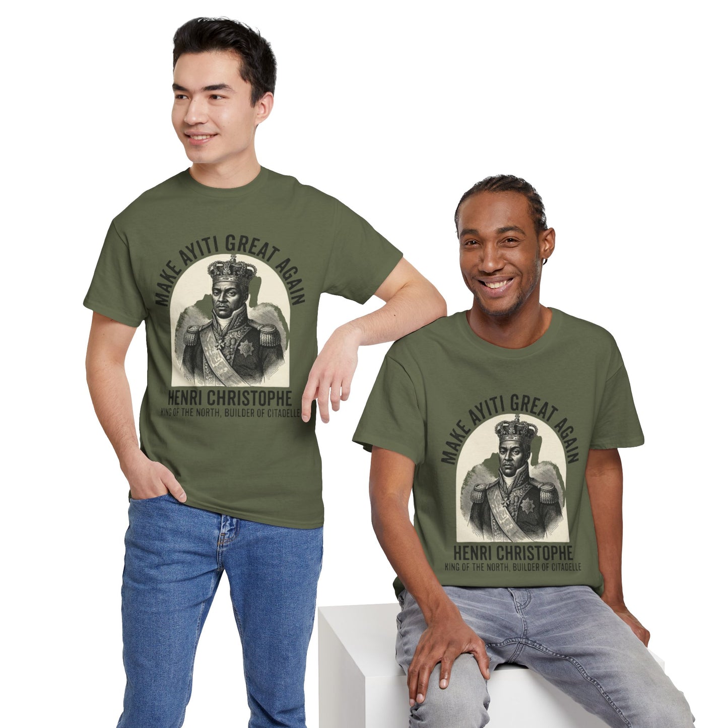 Henri Christophe portrait Make Ayiti Great Again T-Shirt | Haitian history tee