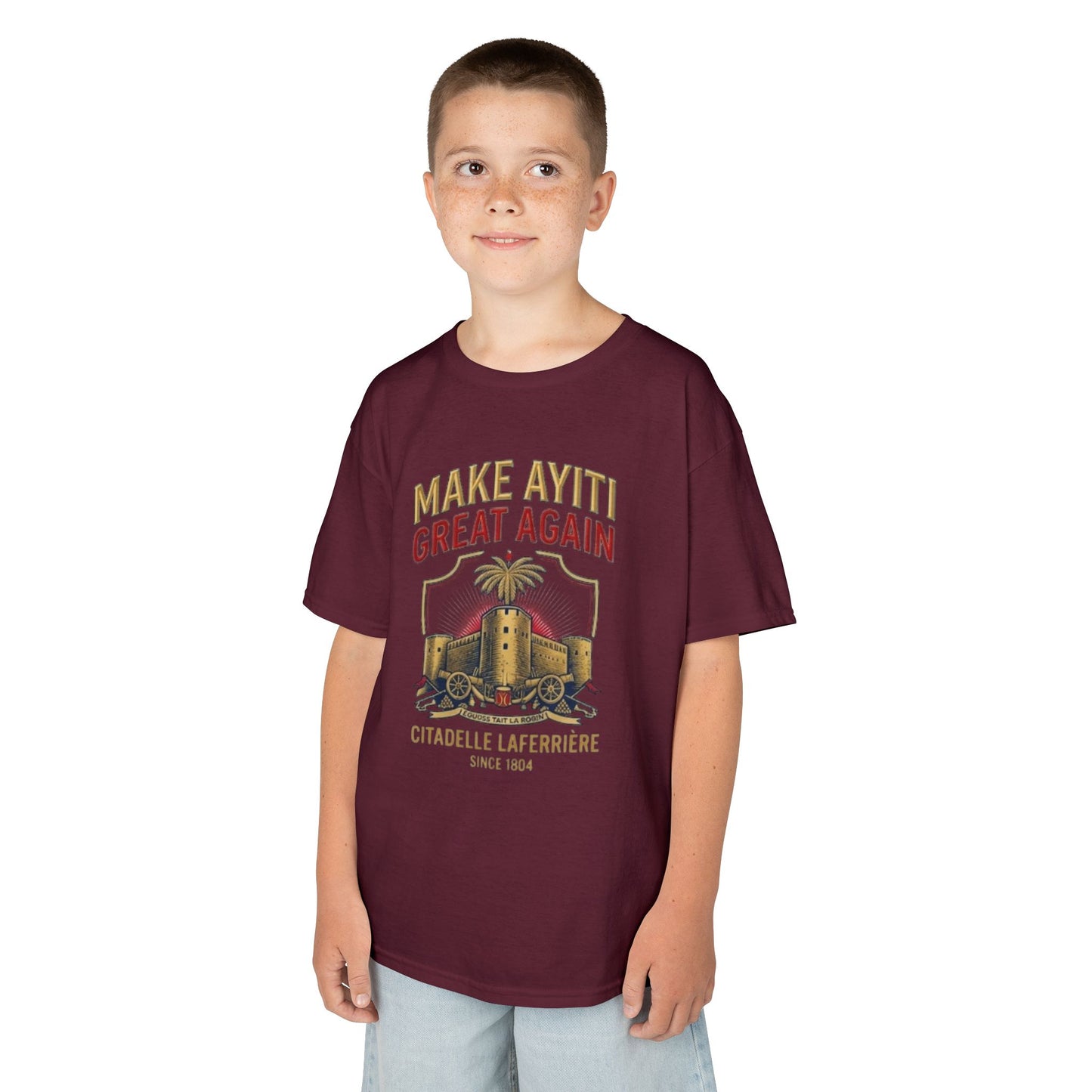 Make Ayiti Great Again kids T-Shirt | Citadelle Laferrière illustration