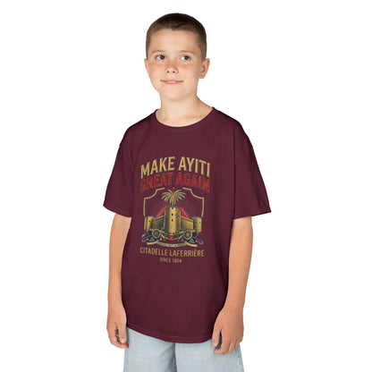 Make Ayiti Great Again kids T-Shirt | Citadelle Laferrière illustration