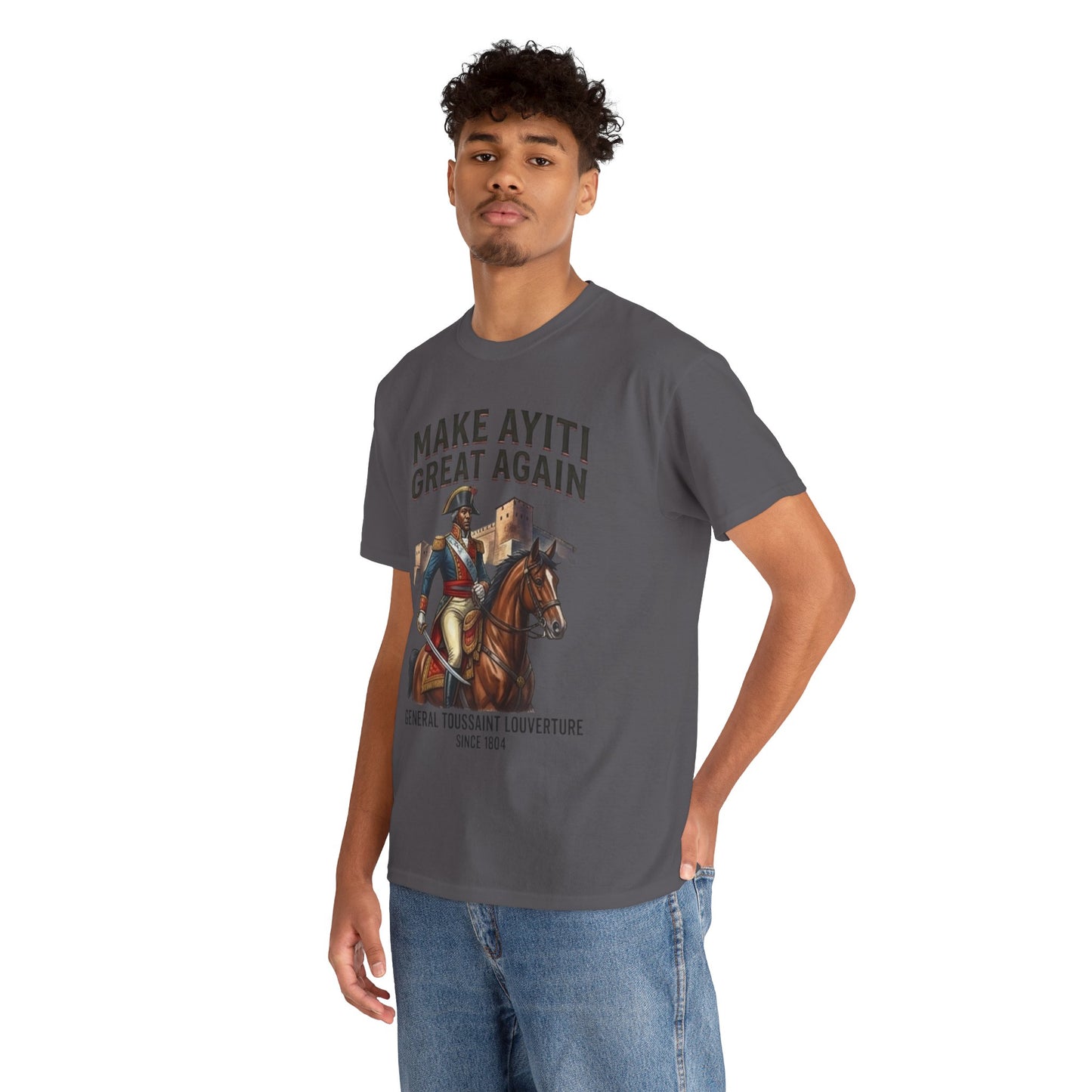 Make Ayiti Great Again T-Shirt | Toussaint Louverture Horse Illustration