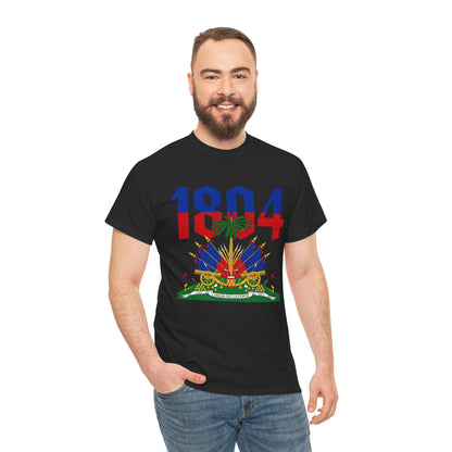 1804 Haitian Coat of Arms Tee | Neg Lakay Portrait Tee, Haitian Heritage Shirt